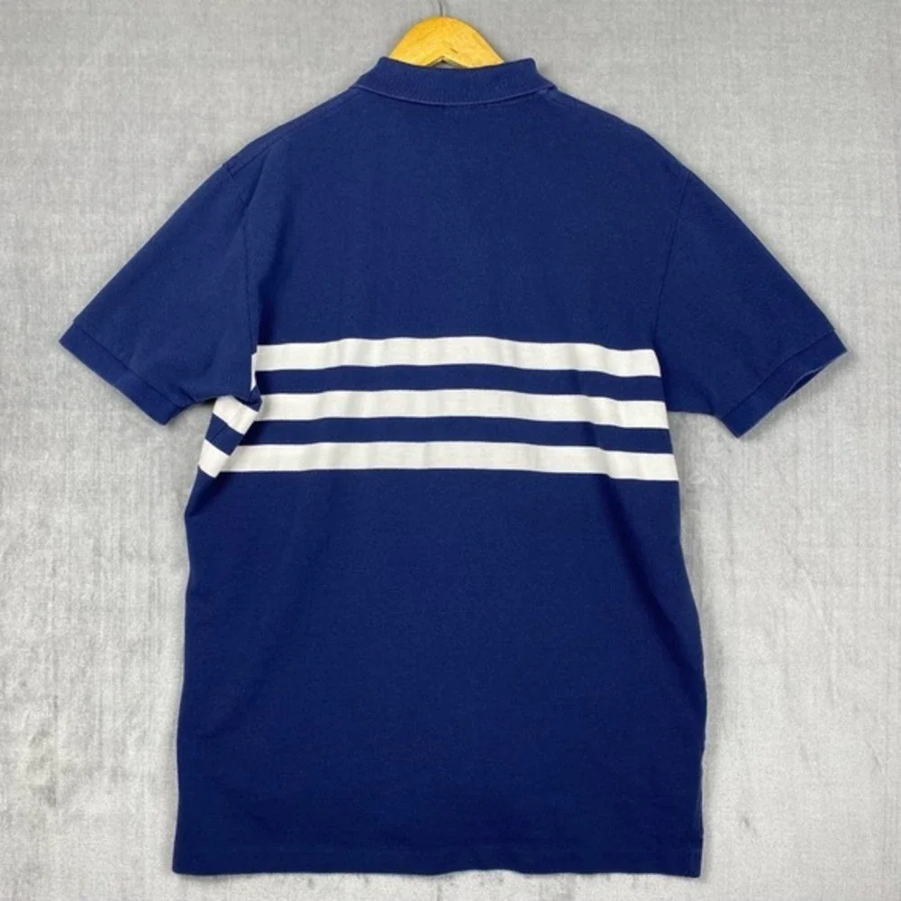 Vtg Polo‎ by Ralph Lauren Mens XL Blue Yellow Pony Preppy 100% Cotton Nautical